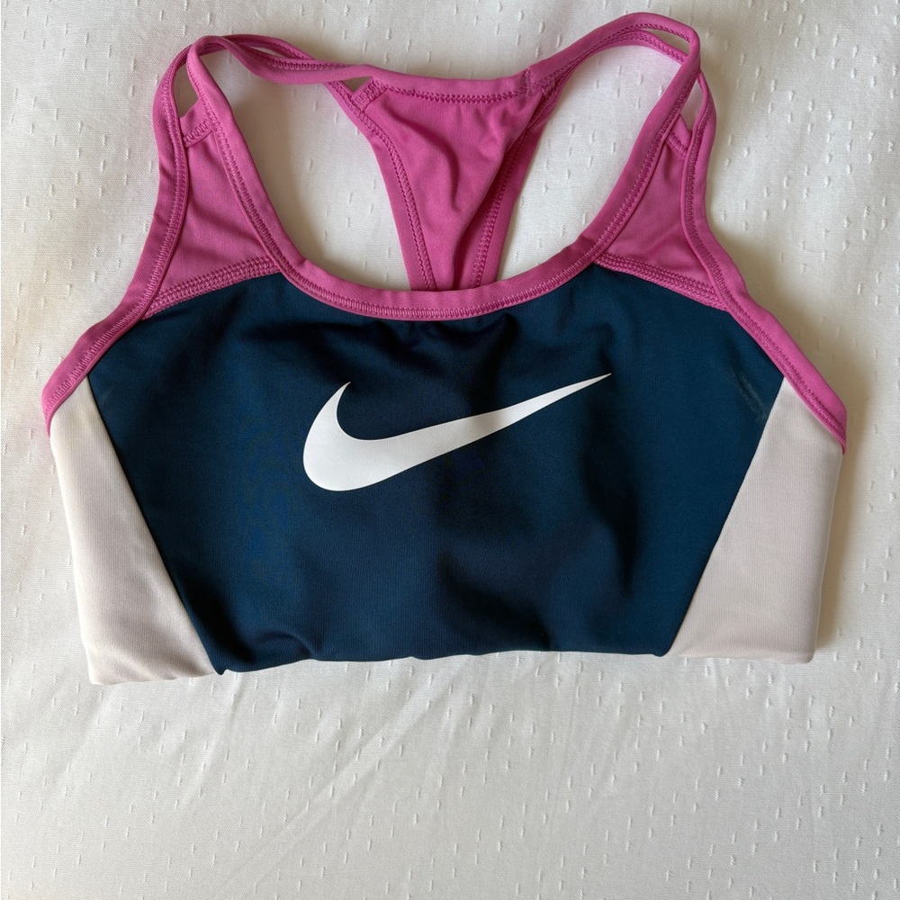 Nike Women's Pink and Blue Sports Bra